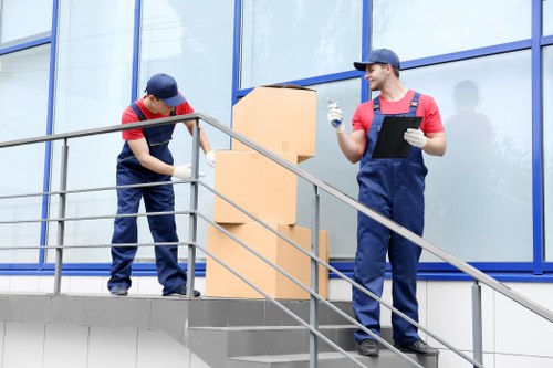Local movers handling access challenges in a Kingston flat block