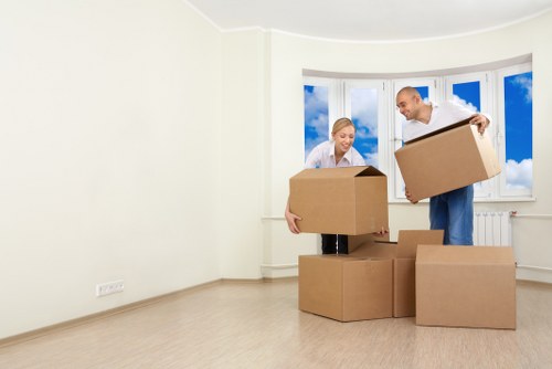 Removal team loading student belongings for a Kingston move
