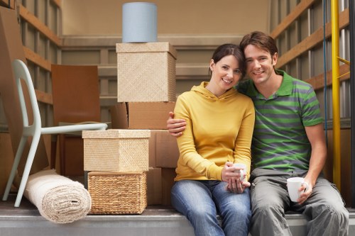 Customer confirming booking details for a removals service