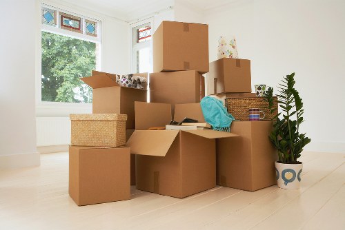 Packed belongings prepared for a smooth Kingston upon Thames flat removal