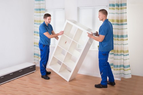 Local moving truck loading furniture for a Kingston upon Thames property
