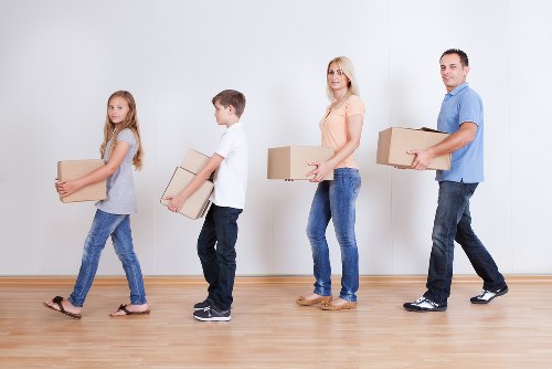 Moving boxes and home contents prepared for removal in Kingston upon Thames