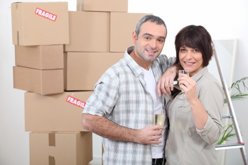 Boxes and furniture ready for a student move in Kingston